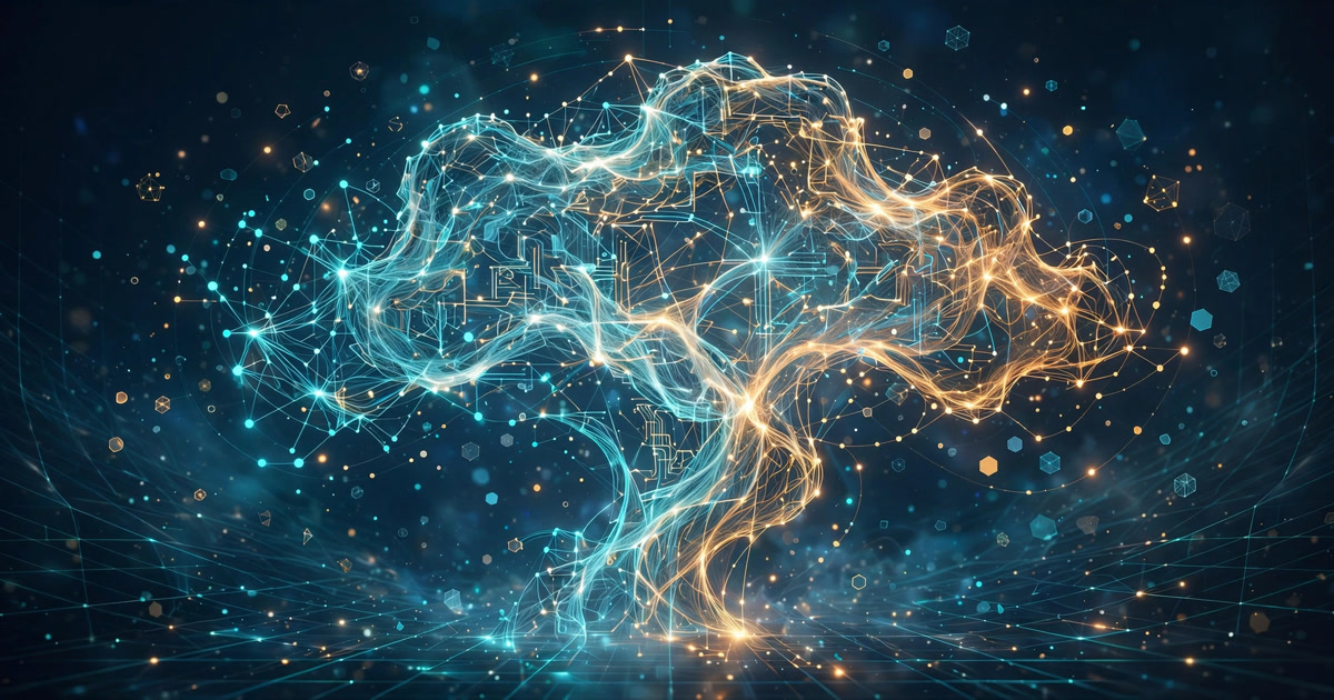 AI-generated illustration of a glowing neural-network concept representing Google's Gemini 4 Argon AI model launch