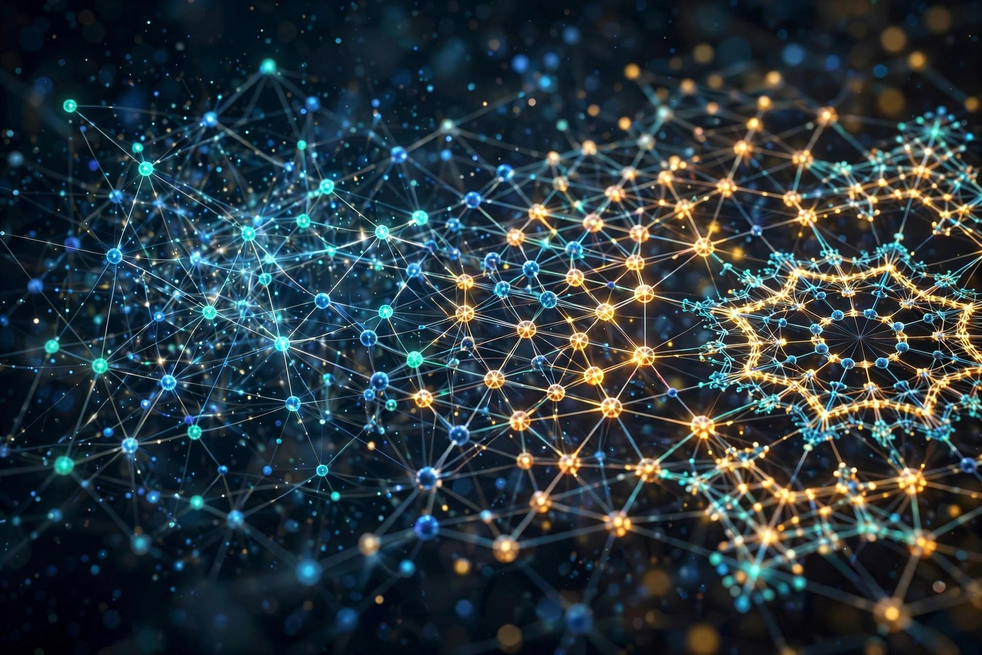 AI brain made of circuits processing data streams and learning patterns
